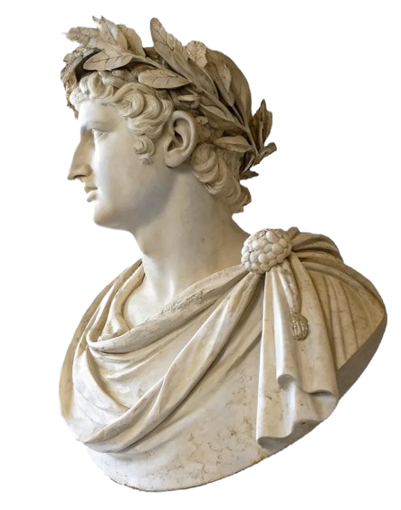 Marble bust with laurel wreath — Brand Stack